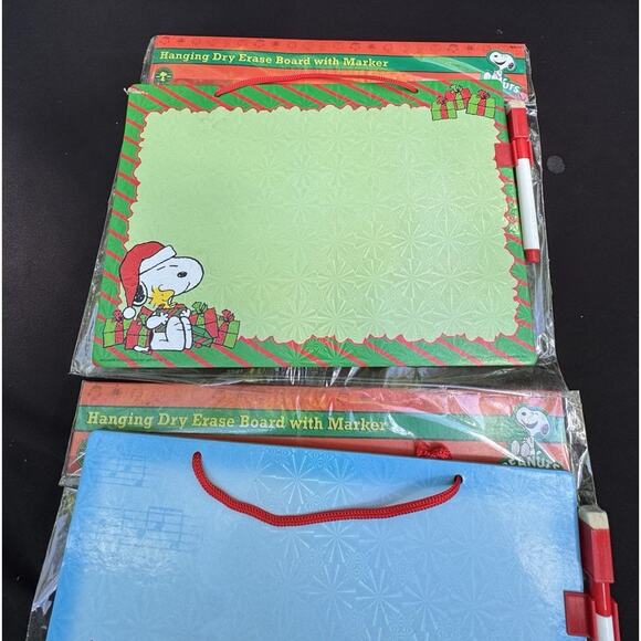 2 New Cute Sealed Peanuts Snoopy Hanging Dry Erase Board With Marker! - Picture 7 of 7